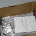 Yawinhe Industrial Pipe Clothes Rack with Top Shelf, Wall Mounted, Space Saving Hanger with 4 Bases, for Shops, Homes, 27.5''Lx10.2''Wx10.2''H, Rustic Brown, 1-Pack