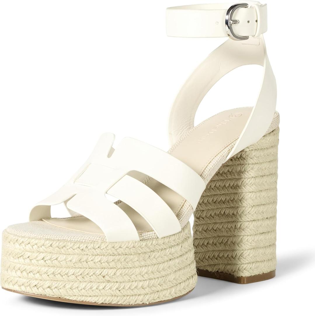 The Drop Women's Bea Platform Heel (White) 10