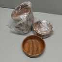 Acacia Wood Bowls: Handcrafted, Rustic, 6 Bowls of 3.75-inch, 0.25 liters Capacity Each