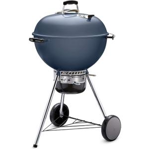 Weber Master-Touch Charcoal Grill, 22-Inch, Slate Blue Premium Outdoor BBQ Grill with Tuck-Away Lid Holder & OneTouch Cleaning System, PorcelainEnameled Kettle