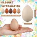 Beeveer 50 Pcs Plastic Easter Eggs Bulk for Easter Hunt 1.6 x 2.4 Inch Colorful Hanging Plastic Eggs for Basket Fillers Party Favor DIY Crafts Decoration(Brown Series)