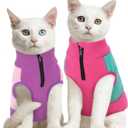 Queenmore Fleece Dog Sweater, Soft Dog Fleece Sweater, Pet Vest Winter Jacket Coat Sweatshirt for Male or Female Cats Puppy Small Medium Large Extra Large Breed, XXX-Large(Chest 31.5") Pink/Purple