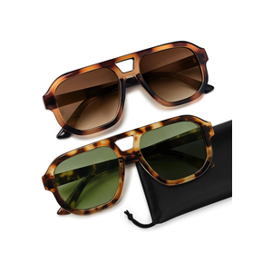 livho Trendy Polarized Square Aviator Sunglasses Women Men Square Eyewear Frame, Retro Sun Glasses for Women Men 2025 Shades