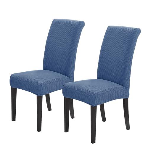 Joccun Chair Covers for Dining Room Set of 2, Dining Chair Slipcovers Stretch Dining Room Chair Covers Seat Protector, Washable Parsons Chair Cover for Home, Hotel(Riverside, 2 Pack)