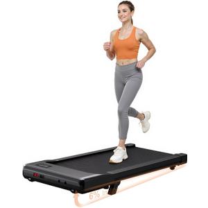 Superun Under Desk Walking Pad with 6% Incline, 3 in 1 Portable Treadmill 2.5 HP Quiet Mini Treadmill for Office, 0.6-3.8 MPH Walking Pad Treadmill with Remote Control, LED Display, 300 Lbs Capacity