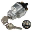Universal Ignition Key Switch 4 Positions 12V Compatible with Car Truck Tractor Trailer Forklift Cat Agricultural Plant Applications - Acc/Off/IGN/Start