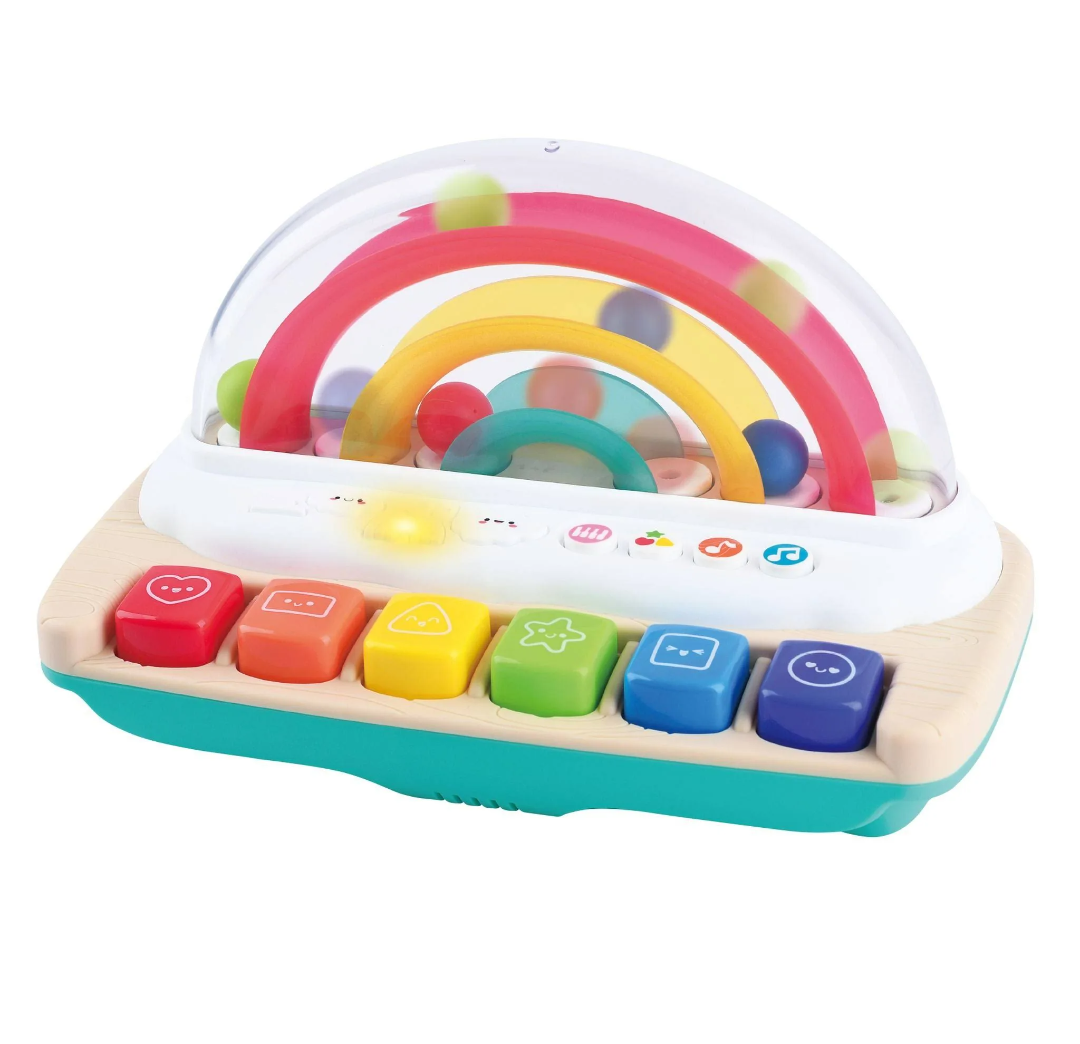 Baby Piano Toy 6-12 Months Light Up Music Keyboard Baby Toys for 3 6 9 12 18 Months with 4 Modes, Infant Educational Early Learning Toys, Small Musical Piano Toy 1 Year Old Boys Girls Gift