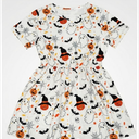 Toddler Baby Girls Halloween Dress Kids Floral Ruffle Flare Sleeve Skirt Outfit Fall Winter Clothing Back A Line
7/8Y