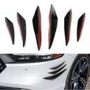 Wuyaoyao 6PCS Car Spoiler Canards Kit, Universal Front Bumper Lip Splitter, Auto Body Anti-Collision Diffuser, Cool Exterior Auto Decoration Sticker Decal, Car Accessories (Glossy Black)