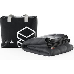 Layla 300 Thread Count Weighted Blanket with Fleece Top Layer, 100% Cotton Bottom Layer (20 pounds)