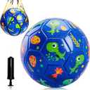 U&C Planet Size 2 Size 3 Soccer Ball for Toddler and Kids, Cartoon Ball for Girls and Boys Age 2 and up, Indoor Outdoor Games with 1 Pump, 1 Mesh Bag, and 1 Gift Box
