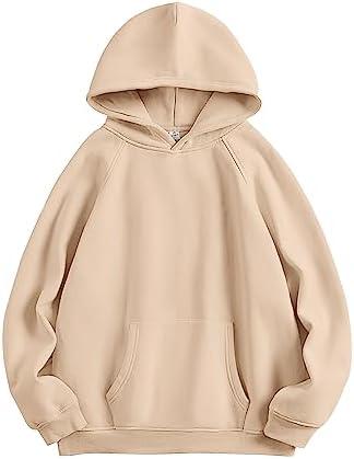ANRABESS Women Hoodies Oversized Fleece Long Sleeve Comfy Casual Basic Pullover Sweatshirts 2025 Fall Outfits Y2K Clothes size S