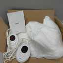 Bwarm Waterproof Heated Mattress Pad, ETL Certified Bed Warmer with Memory Function 9 Heat Settings, 1-12 Hours Auto Off Deep Pocket, Machine Washable, White Queen