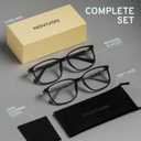 NOVIVON ActiveFit Reading Glasses for Men - Blue Light & UV Protective Readers with Bonus Case & Cloth, +1.75