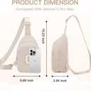 Viverte Small Corduroy Sling Bag Initial Crossbody Bag Fanny Pack for Girls Personalized Birthday Gifts for Teen Girls Gifts (Beige)