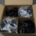 SUNVIE 4 Pack Up Lights, 5W Uplighting Indoor Uplights with 2700K GU10 Bulbs, Uplighting Indoor Spot Lights for Home Plant Picture, 5.9 FT Plug Cord & Foot Switch (Black)