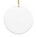 Custom Ceramic Hanging Ornaments, Customized Xmas Ornament, Round Ceramic Hanging Ornament DIY, Design by You Own hangings for Christmas Wedding Anniversary Newly-Married, Blank White, 2.9" Pack of 4