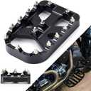 Goldfire MX Style Brake Pedal Pad Cover for H-D Softail Heritage Springer Fat Boy Deluxe FLSTN Road King FLHR Road Glide FLTR (Black)