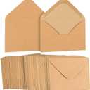 Juvale Craft Envelope A2 - A2 Brown Envelopes, 4 3/8 x 5 3/4 In, 100 Pack, Pointed V-Flap - Water-Activated Seal & Tear-Resistant - Wedding Invitations, Baby Shower & Party Cards & Photos