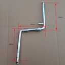 Wide One Piece Bike Crank to Crank Assembly Kit, 1 pc Crankarm Set (Chrome-Length of Arm:165mm/6.496")