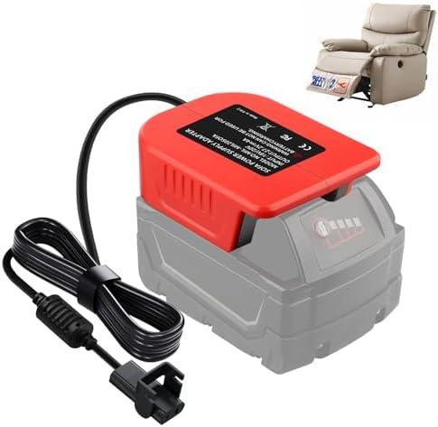 ZWDXRB for Milwaukee M18 Battery Power Recliner Adapter, DC 27.2V 4A Power Transformer 2-Pin Connector for Electric Recliner Replacement Part for Lazy Boy, Limoss, for Lift Chairs and Recliner Sofa