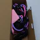 Pilates bar kit | Home Gym Exercise Equipment | Portable Pilates Reformer | Workout with Resistance Bands 20, 30, 40lbs for Women & Men Fitness Essentials (Pink)