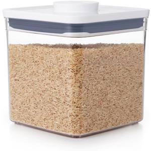 OXO Good Grips POP Container - Airtight Food Storage - Big Square Short 2.8 Qt Ideal for 5 lbs of sugar, cookies or crackers (White)