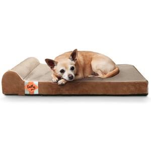 Laifug Orthopedic Memory Foam Dog Bed with Durable Water Proof Liner and Removable Washable Cover (Large (34"x22"x5.5"), Brown)