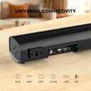 HDMI Sound Bar Smart TV, Home Theater Surround Sound Bars, TV Speakers Sounds Bar Bluetooth HDMI AUX OPT COAX USB Home Audio Surrounds Sounds System For PC Projector Game Movie/Music/News, Black