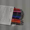 Funny Pens - 12 Pack Fine Point Smooth Writing Pens with Inspirational Tips, Black Ink, Touch Stylus Screens, Motivational Gift for Office & Desk Accessories