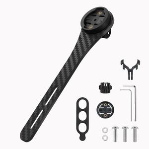 Integrated Handlebar Front Mount Bracket, Carbon Fiber Road Bike Bracket, Compatible with Action Cameras, Hammerhead Karoo, COOSPO, iGPSPORT, and Garmin Bike Computers