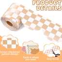 65.6 FT Bulletin Board Borders White and Brown Checkered Scalloped Borders Trim Self-Adhesive Scalloped Decorative Trim Roll Back to School Decor for School Blackboard Desk Wall