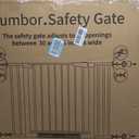 Cumbor 29.7-46" Baby Gate for Stairs, Toddler Safety Essentials for The House, Auto Close Dog Gate for Doorways, Mom's Choice Awards Winner-Easy Install Pressure Mounted Pet Gates for Dogs, White
