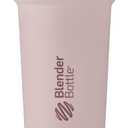 BlenderBottle Sport Sleek Shaker Cup Insulated Stainless Steel Water Bottle with Wire Whisk, 25-Ounce, Red/Tan (Sahara Sunset)