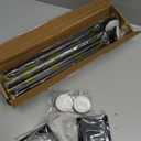 ENJOYBASICS 2 Pack Adjustable Spring Tension Curtain Rods 32 to 66 Inches, Stainless Steel Matte Black Shower Rod No Drilling for Window, Bathroom, Closet, Room Divider, 7/8" Diameter