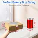 30 Pcs Bakery Boxes 8-In with Windows, Cookie Boxes Brown for Chocolate Covered Strawberries, Treats, Donuts, Cupcakes, and Candy Gift Giving 8x6x2.5 Inch