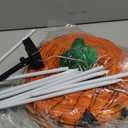 Solar Halloween Pumpkin LED Lights, Set of 4 Big Pumpkin Stake Lights 2 Modes for Outdoor Halloween Pathway Yard Garden Decoration (Warm White-Pumpkin, 4 Pack)