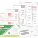 1099 NEC Forms 2025 4 Part Tax Forms Kit of Laser Forms, Compatible with QuickBooks and Accounting, 25 Pack, Software and Envelopes NOT Included, Made in The USA