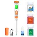 Smart pH Meter for Food - Digital pH Tester with All Accessories | YINMIK Lab pH Meter | pH Thermometer for Food | Professional pH Reader for Hot Sauce, Dough, Cosmetic, Fermentation, Kombucha, Wine