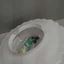 LIGHTLAND Milk Glass Ceiling Light, 13.8 Inch Mid Century Semi Flush Mount Ceiling Light Fixture, Vintage Chandelier for Bedroom, Living Room, Dining Room, Hallway (Style A, White)