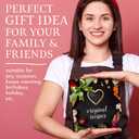 Recipe Binder, 3 Ring Recipe Book with dividers, Plastic Sleeves and Pages, Kitchen Conversions Inside, Modern Black Design with Vegetables, Gift for Home Cooks and Chefs