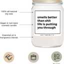 You Nique Designs Get Well Soon Candle 8oz - Cancer Care Gifts, Thinking of You Gifts for Women, Feel Better, After Surgery Recovery Items, Cheer Up Candles for Women (Lavender & Vanilla)