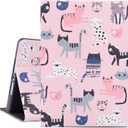 iPad 9th Generation Case, iPad 8th Gen Case, iPad 7th Gen Case, iPad 10.2 Case Kids Boys Girls Multi-Angle Adjustable Stand Auto Wake/Sleep, Cats