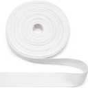 SEMINI 100% Natural Cotton White Twill Tape 10 Yards 1'' Herringbone Webbing Ribbon for Edge Binding Sewing Dressmaking Craft (Twill White, 1'' 10yards)