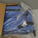 Stadium Seat for Bleachers with Back Support and Wide Padded Cushion Stadium Chair - Includes Shoulder Strap and Cup Holder (Blue)