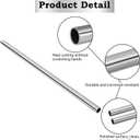 GeilSpace 3/8" OD 304 Stainless Steel Tube, 24 inch Length, Round Metal Weldable Pipe, DIY Industrial Straight Metal Tubing (3/8"OD-24"-2PCS)