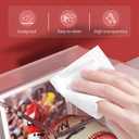 FEMELI Baseball Case Display Holder: 2PCS Acrylic Clear Ball Box with Base/Card Slot-Memorabilia Showcase Autograph Softball Protector Stand (Red)