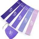 Fit Simplify Resistance Loop Exercise Bands with Instruction Guide and Carry Bag, Set of 5