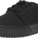 Shoes for Crews Merlin, Men's, Women's, Unisex Slip Resistant Food Service Work Sneakers, Water Resistant, Canvas, Black Or Grey (13 Women/11.5 Men)