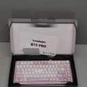 YUNZII B75 PRO Wireless Mechanical Keyboard,75% Layout with Knob,Hot Swap Gasket Custom Structure,Creamy Pre-lubed Switches,RGB Backlit,Bluetooth/Type-C/2.4G for Win/Mac(Milk Switch,Purple)